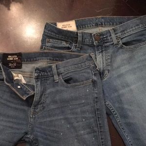 Men’s Hollister 30x32 Skinny Jeans Blue fade denim